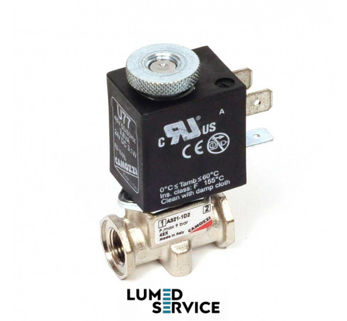 Клапан електромагнітний Camozzi 24В DC 1/8 для стоматологічної установки