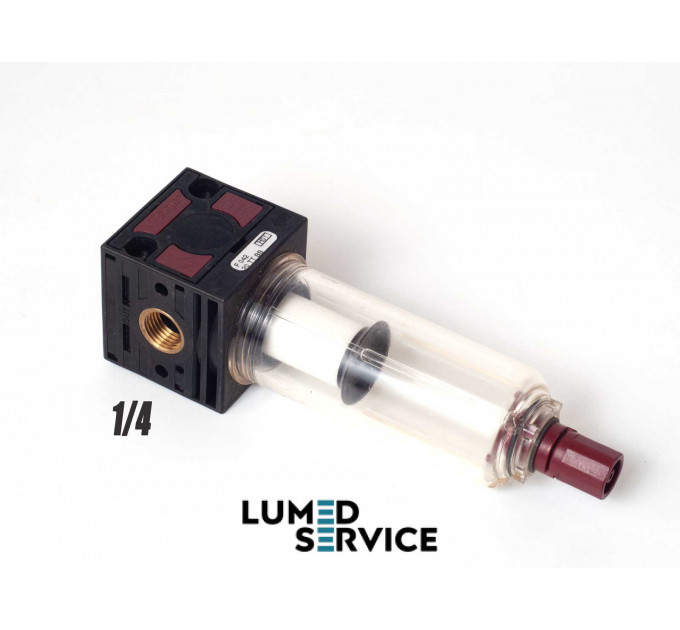 Пневматичний модульний фільтр Aircomp Line 042, 1/4", напівавтоматичний дренаж (SS)