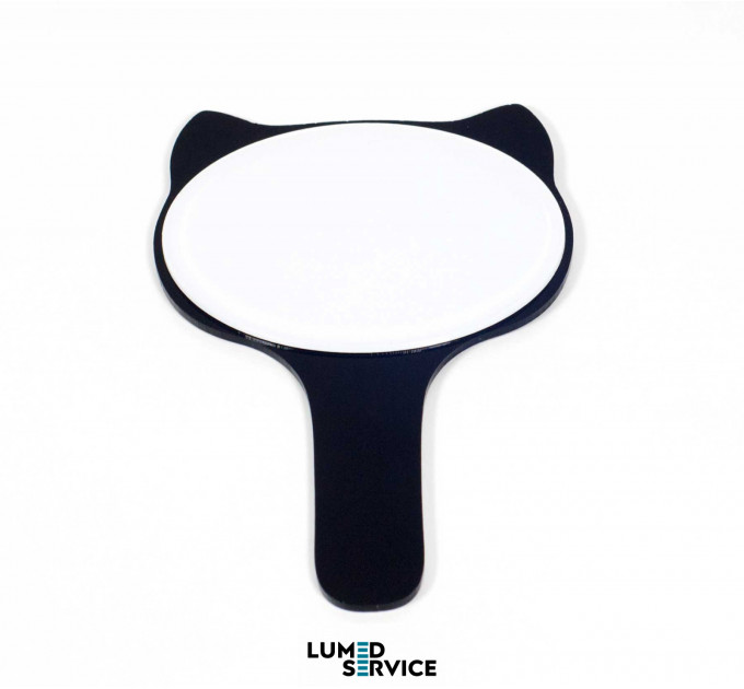 Дзеркало котик чорне акрил оглядове для пацієнта