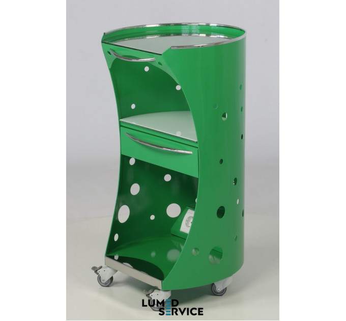 Столик Panmed ПАНОК 4 зі скринькою 40*41 см овальный для стоматологічного кабінету