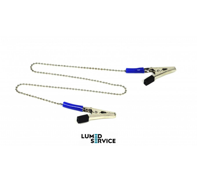 Затискач ланцюжок хром для нагрудних серветок