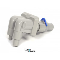 Фільтр пилососа 17мм та слиновідсмоктувача 10мм спарений з прямокутним фланцем для стоматологічної установки