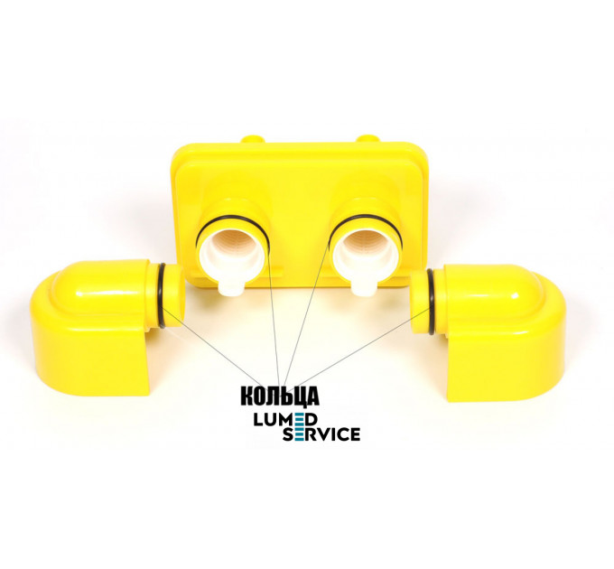 Ремкомплект 4 кільця жовтого фільтра слиновідсмоктувача та пилососу для стоматологічної установки