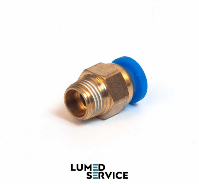 Штуцер прямий PU6 РН1/8 фітинг цанговий швидкознімний з різьбою