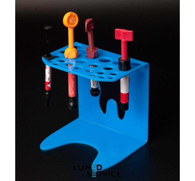 Підставка 25 шприців блакитна для стоматологічних фотополімерних композитів