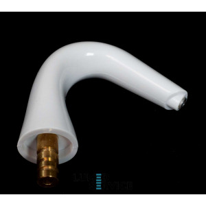 Носик змиву плювальниці для стоматологічної установки короткий з широким вигином