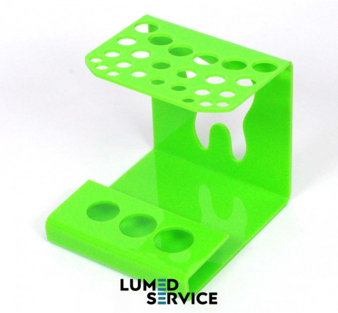 Підставка 25 шприців +3 баночки зелена для стоматологічних фотополімерних композитів