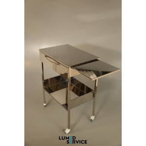 Столик Panmed нержавіюча сталь медичний з ящиком та висувною площиною