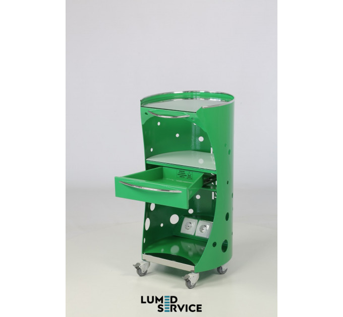 Столик Panmed ПАНОК 4 зі скринькою 40*41 см овальный для стоматологічного кабінету