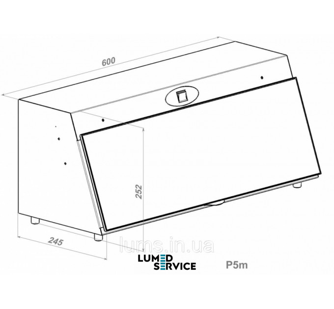 Камера ПАНМЕД-5М 600 мм кришка скло для зберігання стерильного інструменту
