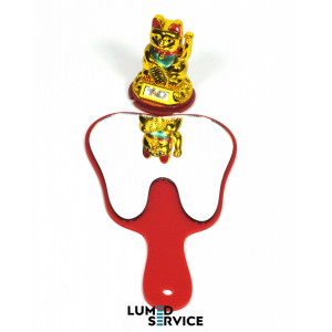 Дзеркало зуб червоне акрил оглядове для пацієнта