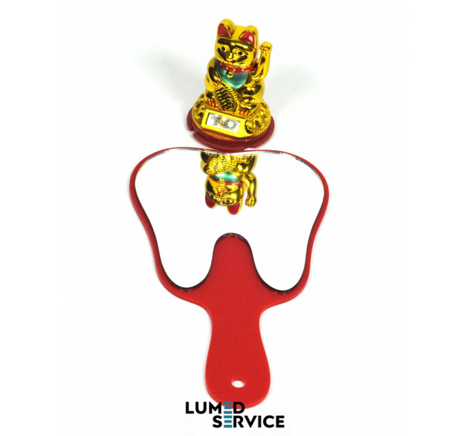 Дзеркало зуб червоне акрил оглядове для пацієнта