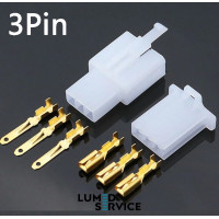 Роз'єм DJ7021A електричний пластик 3 пін  для живлення стоматологічного світильника