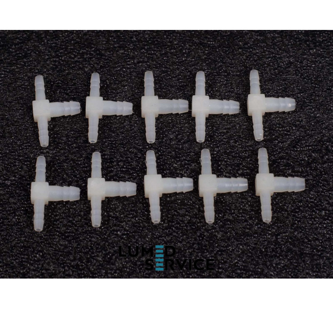 З’єднувач пластик трійник 3*5*3 мм для пневмошлангів у стоматологічних установках упаковка 10 шт