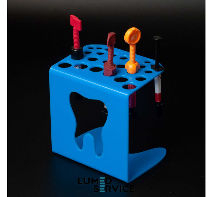 Підставка 25 шприців блакитна для стоматологічних фотополімерних композитів