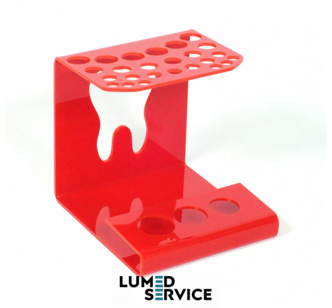 Підставка 25 шприців +3 баночки червона для стоматологічних фотополімерних композитів