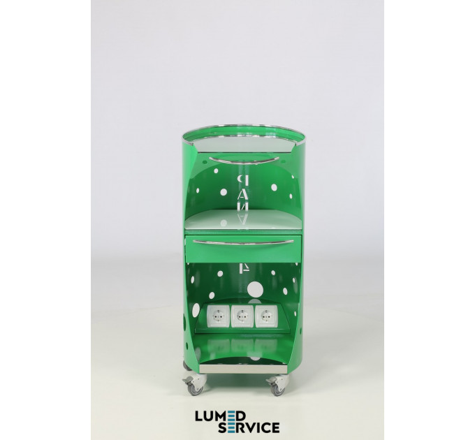 Столик Panmed ПАНОК 4 зі скринькою 40*41 см овальный для стоматологічного кабінету