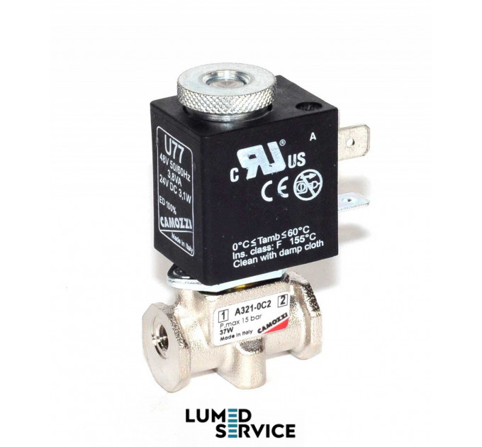 Клапан електромагнітний Camozzi 24В DC M5 для стоматологічної установки 