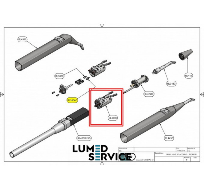 Ремкомплект клапанів для пістолета вода-повітря Luzzani Minilight