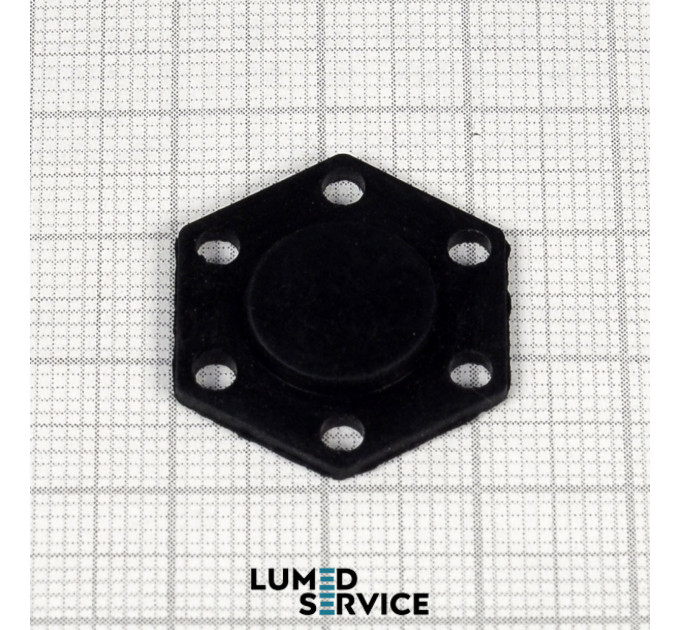 Мембрана водно-притискного шестигранного клапана 22 мм для стоматологічної установки 