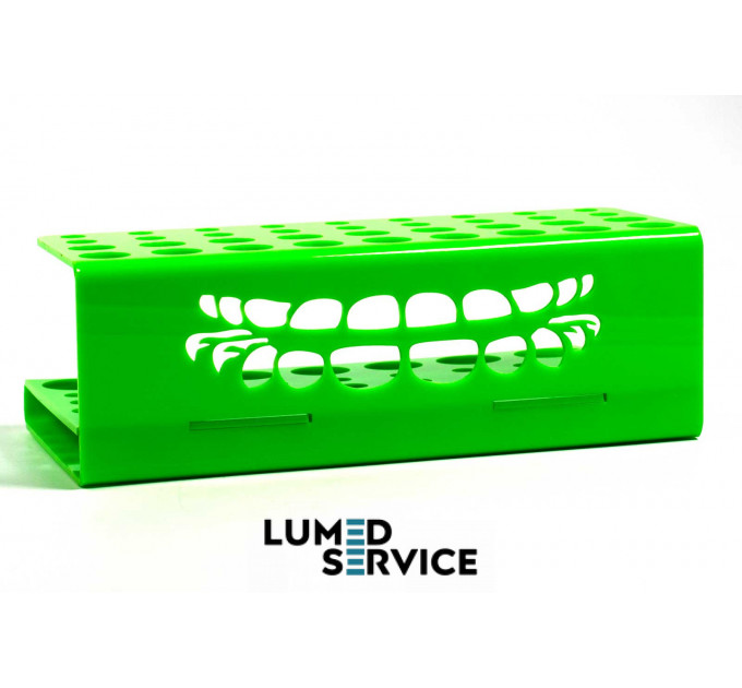 Підставка 36 шприців +7 бондів зелена для стоматологічних фотополімерних композитів