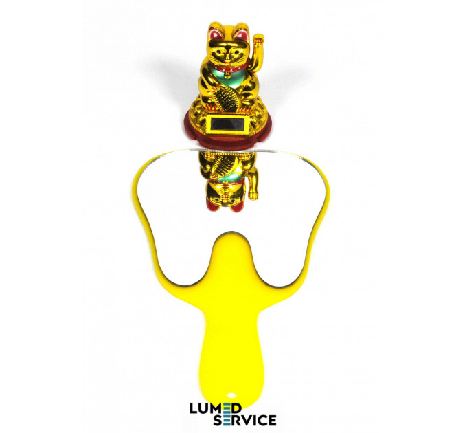 Дзеркало зуб жовте акрил оглядове для пацієнта