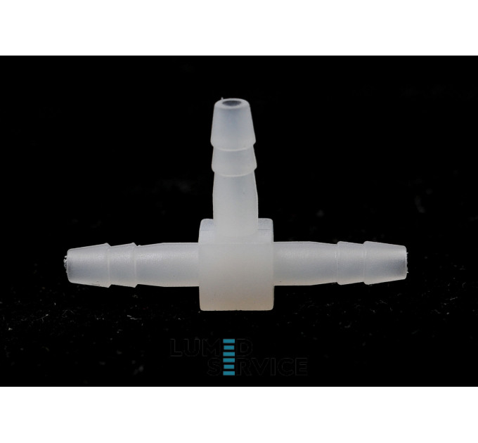 З'єднувач пластик трійник 3 мм для пневмошлангів у стоматологічних установках (упаковка 5 шт)