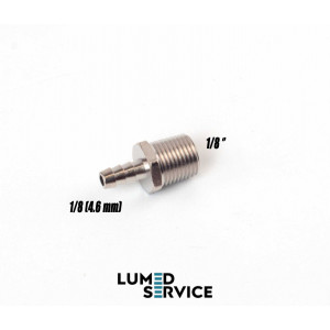 Штуцер прямий різьба 1/8″ під шланг 1/8 4,6 мм для пневмоліній стоматологічних установок DCI 0068
