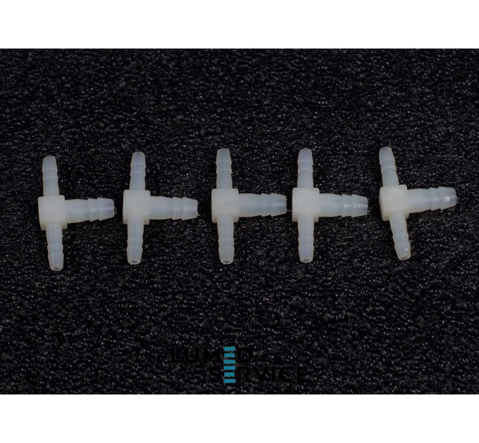 З’єднувач пластик трійник 3*5*3 мм для пневмошлангів у стоматологічних установках упаковка 5 шт
