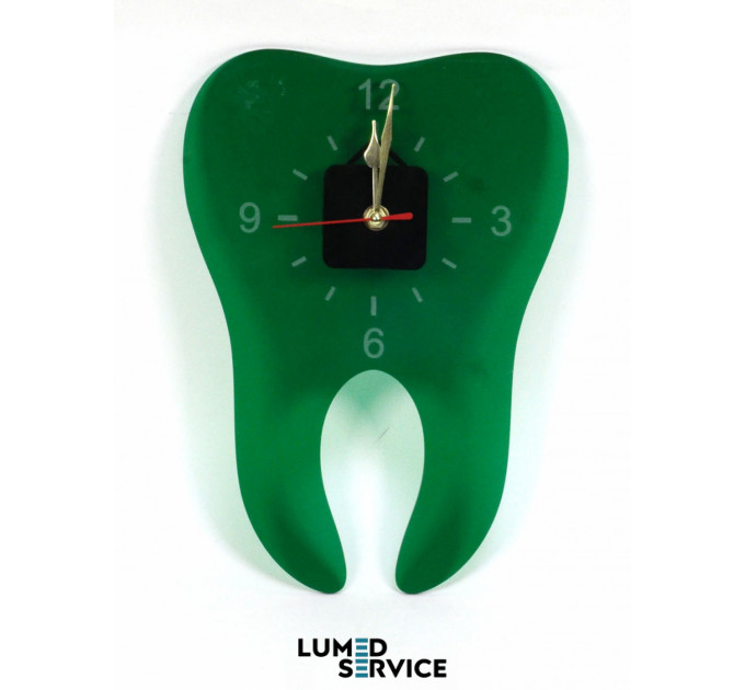 Годинник зуб синій акрил для стоматологічного кабінету