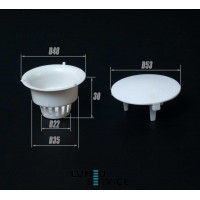 Сітка плювальниці глибина 30 мм діаметр 37 мм з пластиковою кришкою  для стоматологічної установки