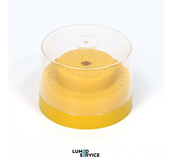 Підставка Китай жовта для борів та фрез кругла з кришкою