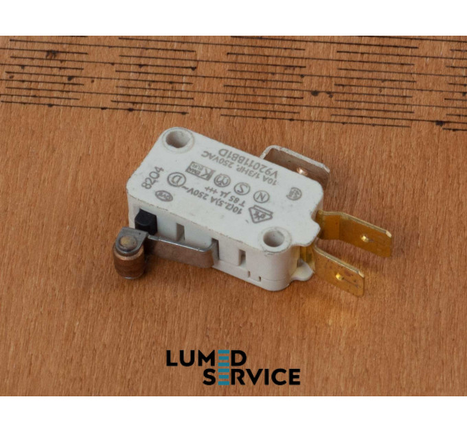 Мікровимикач кінцевий вимикач 10A 250VAC, 3 контакти, з роликом для стоматологічного обладнання