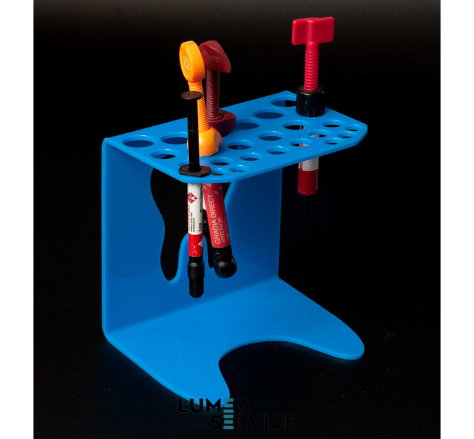 Підставка 25 шприців блакитна для стоматологічних фотополімерних композитів