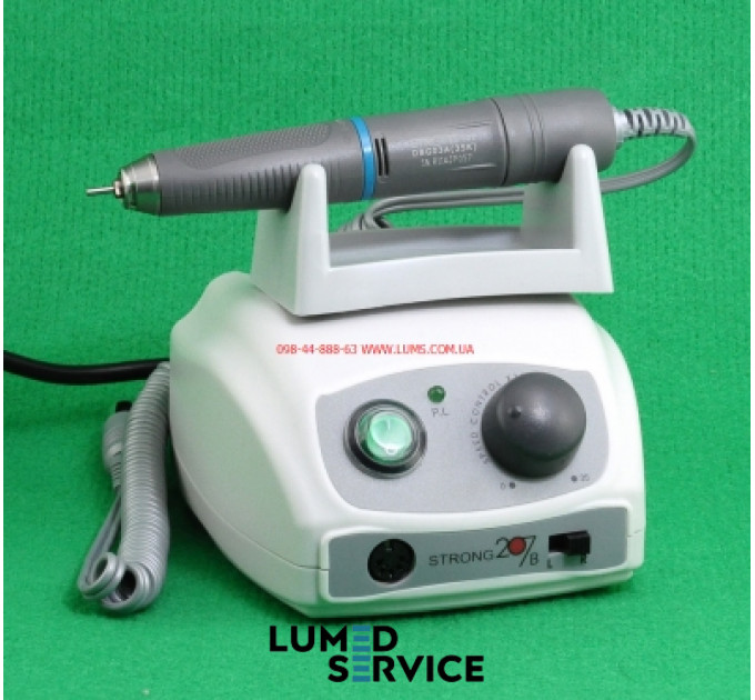 Зуботехнічний дриль Strong 207В (мотор Strong 102, 35 000 обертів в хвилину, 100 Вт, 2,8 Н*см)