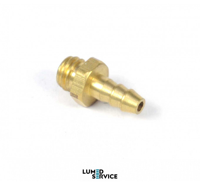 З’єднувач ялинка латунь 3 мм з різьбою М5 для пневмошлангів у стоматологічних установках