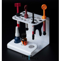 Підставка 25 шприців +3 баночки біла для стоматологічних фотополімерних композитів