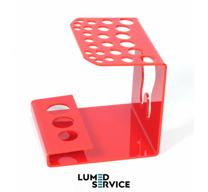 Підставка 25 шприців +3 баночки червона для стоматологічних фотополімерних композитів