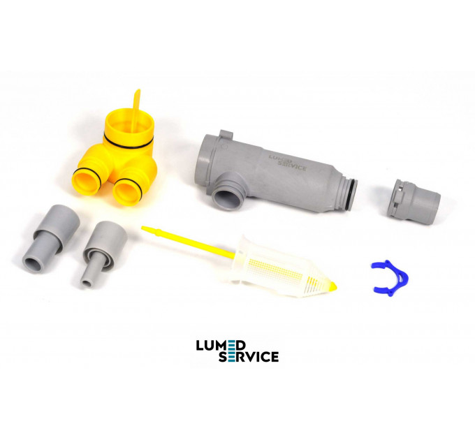 Фільтр пилососа 17мм та слиновідсмоктувача 10мм спарений круглий для стоматологічної установки