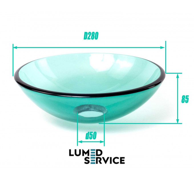 Плювальниця скляний без горловини D280  для стоматологічної установки