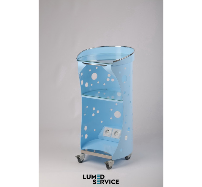 Столик Panmed ПАНОК 4 зі склом 45*46 см овальный для стоматологічного кабінету