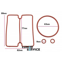 Комплект прокладок 750Вт для голівки безмасляного компресора