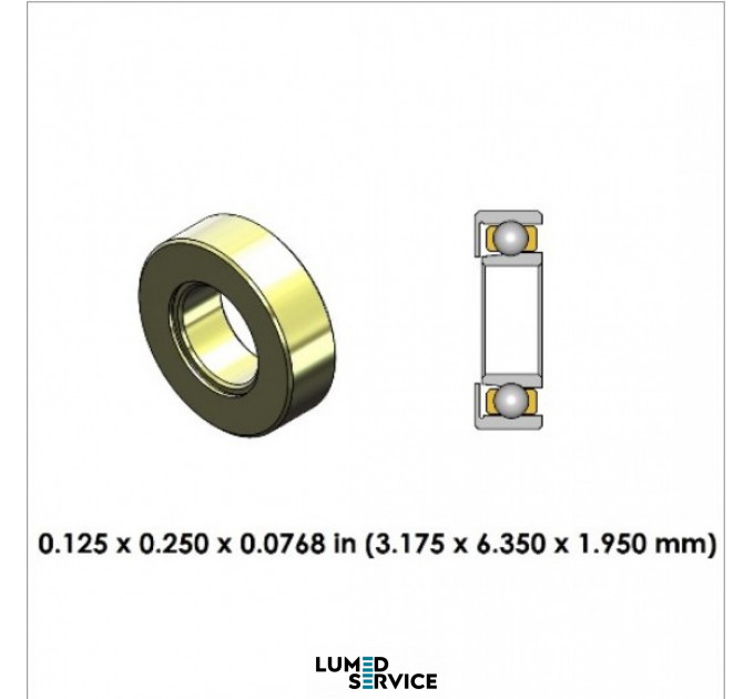 3,175*6,35*1,95 Кераміка/ сепаратор XTRAlon/ Німеччина/ підшипник для турбінних стоматологічних наконечників NSK Z900L