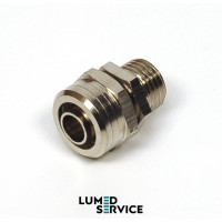 Штуцер кутовий латунь шланг 8х12 мм РН 1/4 для компресора