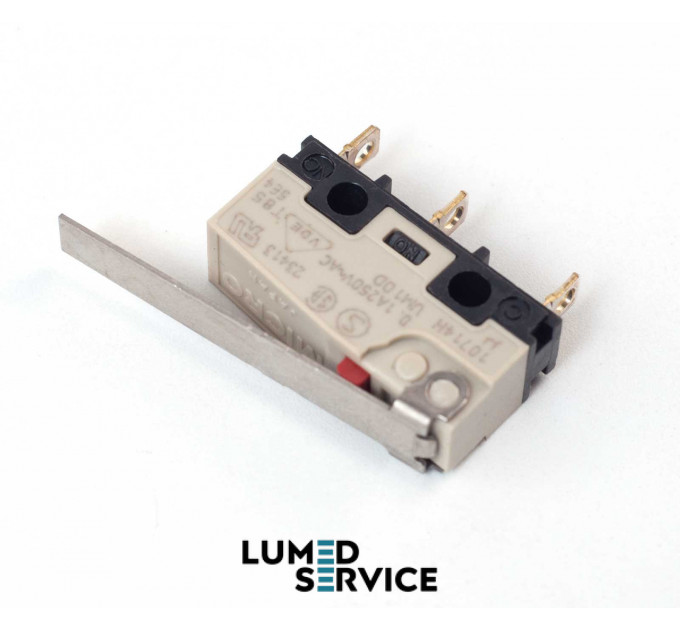 Мікровимикач UM10D 0.1A 250V для стоматологічного обладнання, з плоским важелем