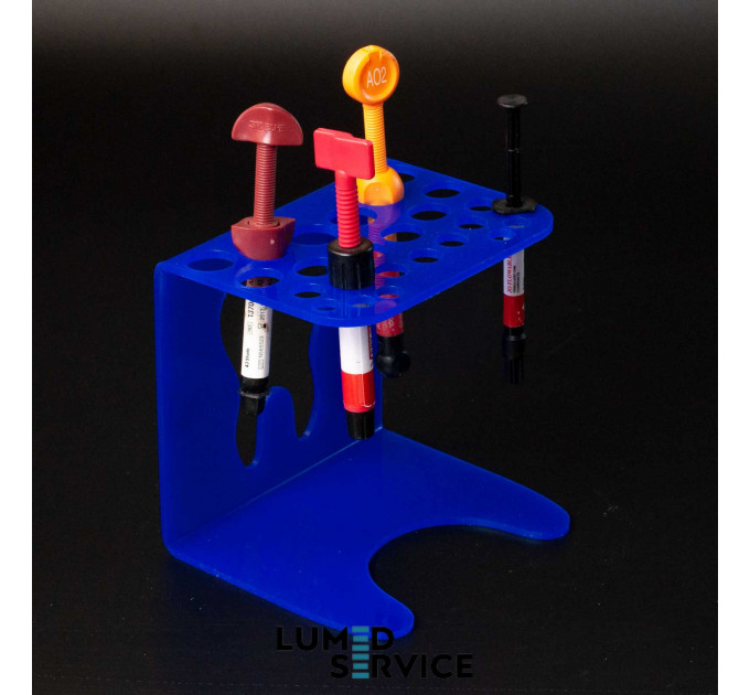 Підставка 25 шприців синя для стоматологічних фотополімерних композитів