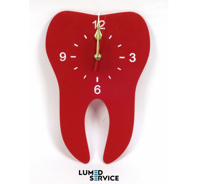 Годинник зуб синій акрил для стоматологічного кабінету