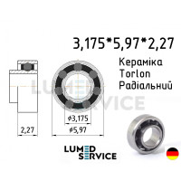 3,175*5,79*2,27 Кераміка/ сепаратор Torlon/ Німеччина/ підшипник для підвищуючих стоматологічних наконечників KaVo M25L
