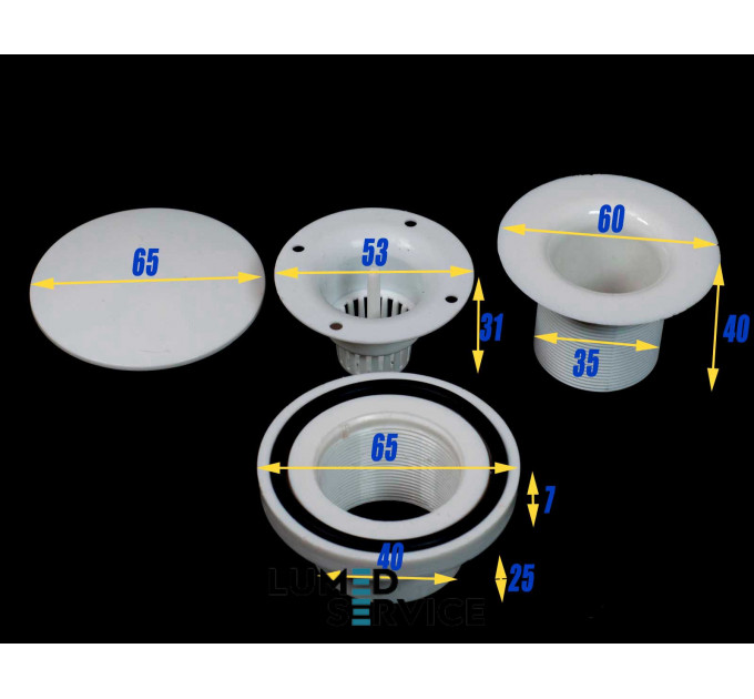 Фланец чаши плювальниці с сіткою для стоматологічної установки