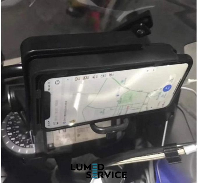 Тримач для телефона на руль мотоцикла с зарядкою